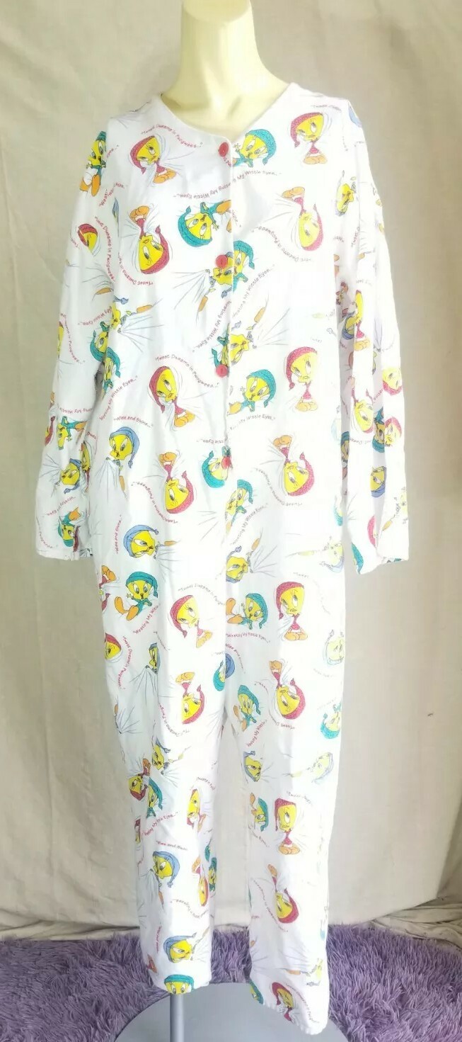 Looney Tunes Tweety Bird One Piece Jumpsuit Lounge Pa… Gem