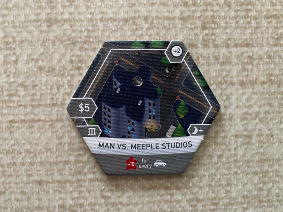 Suburbia Man vs Meeple Studios Promo Tile NEW