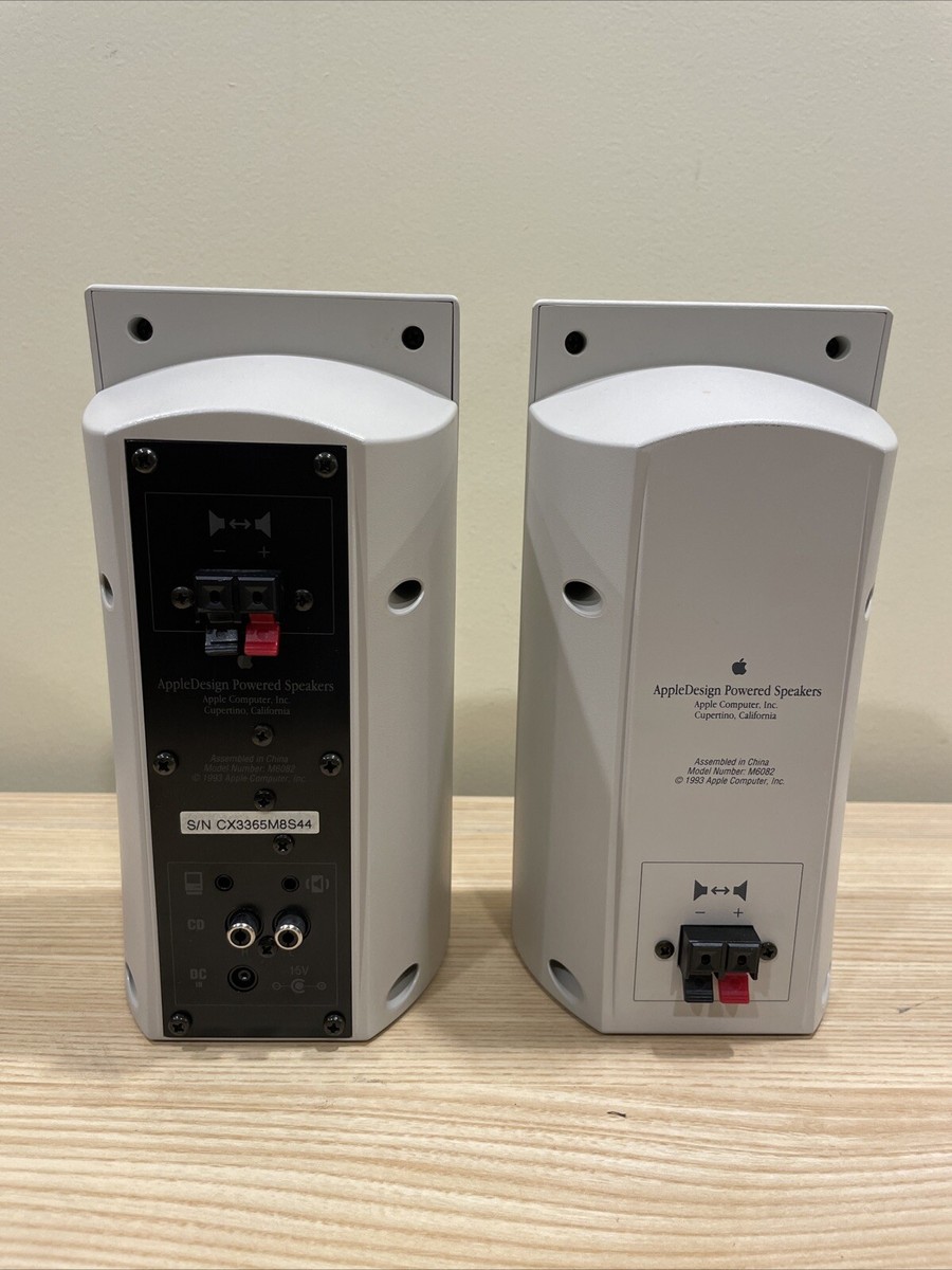 AppleDesign Powered Speakers M6082 1993 Tested Working No Cables