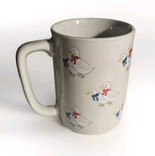Vintage Otagiri Japan Ducks Mug Cup - Geese Red & Blue Ribbons Coffee Mug