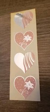 VTG 90s Mrs. Grossman's Sticker Strip 4 Hearts 1993 Limited Edition NOS READ
