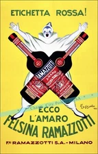 Felsina Ramazzotti 1926 Italian Bitters Vintage Poster Print Retro Style Art