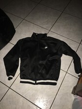 Vintage Nike Made in USA Men's Black Fleece Zip Front Jacket Large