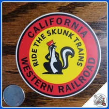 California Western Railroad laminated die-cut vinyl sticker
