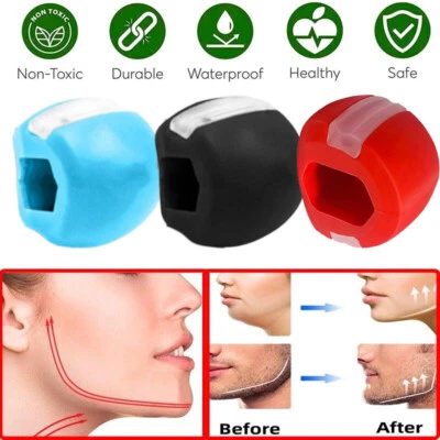 3PCS Jawline Exerciser Mouth Exercise Fitness Ball Trainer Toning Neck Face Jaw eBay