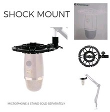 Knox Gear Blue Yeti Nano Microphone Shock Mount Black Podcast for 3/8-5/8" Stand