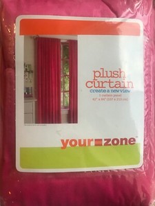 Racy Pink Curtain Panels. Includes 4 Curtain Panels. Girls/baby Room
