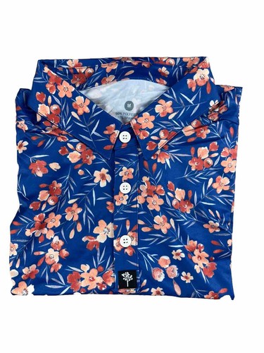 Floral Quick Dry Short Sleeve Golf Polo Shirt - Mojave Golf Company - Size S NEW - Picture 4 of 9