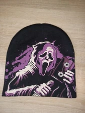 Scream Ghost Face Purple Print Beanie NEW /W TAGS Bioworld