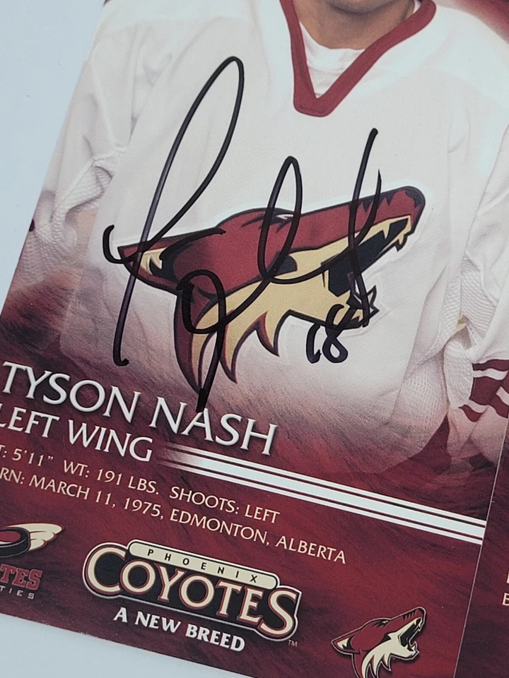 Lot 4 Phoenix Coyotes Signed Player Photos David Tanabe Tyson Nash Mike Johnson - Image 2 of 4