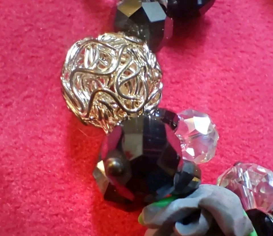 Loculi Armband Bettelarmband Modeschmuck Perlen Rosen Silber blau schwarz neu  - Bild 4 von 4