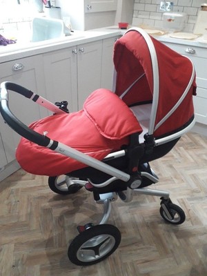 silver cross pram red