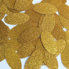 Oval Sequin 1.5 Medium Gold Metallic Sparkle ...