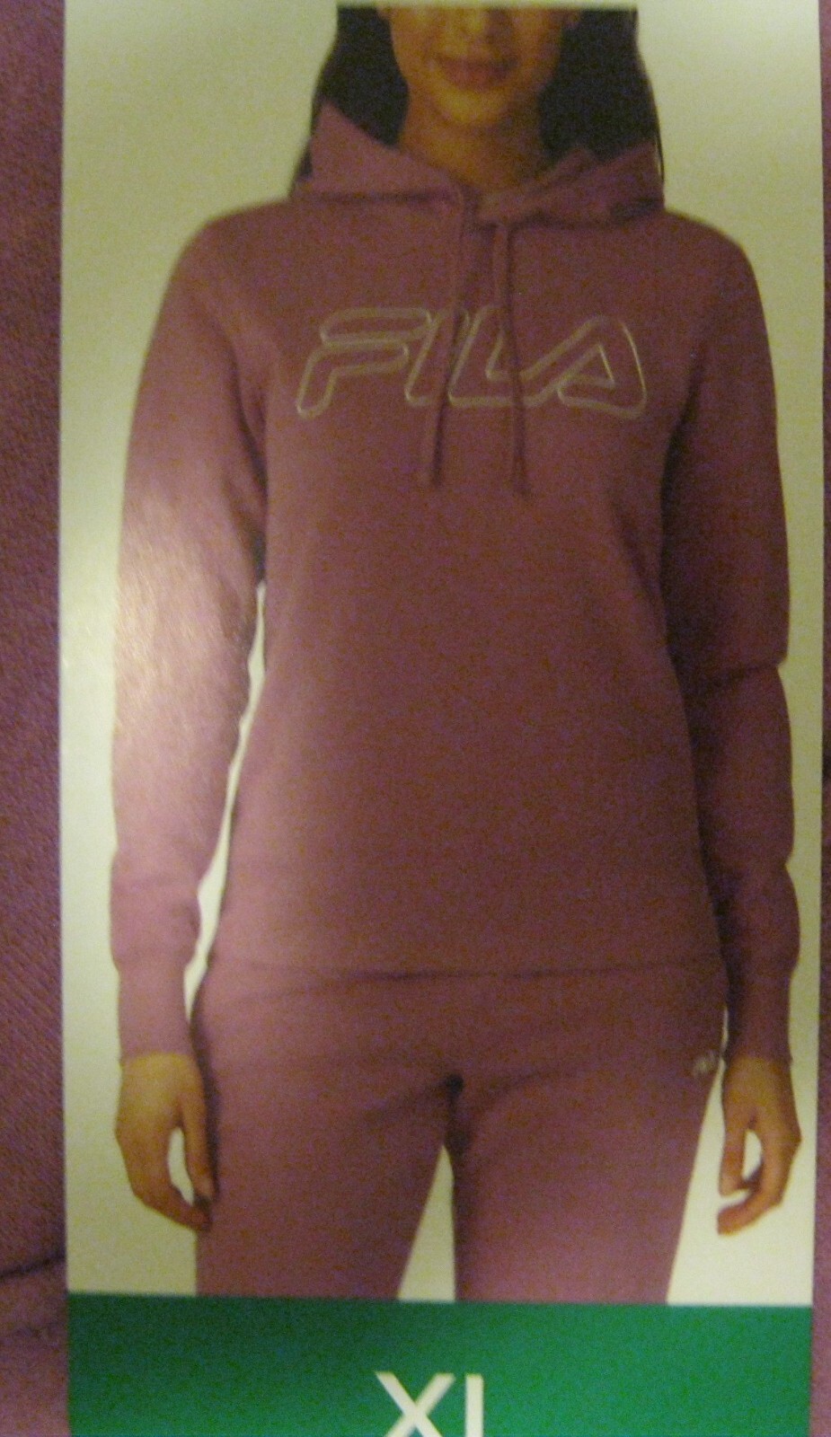 FILA Pullover donna peso medio felpa con logo in pile colore: gelso XL