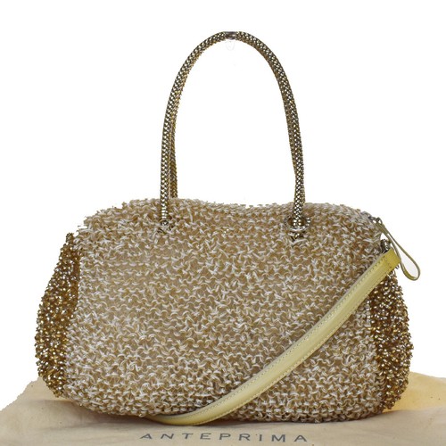 Auténtico Bolso de Hombro ANTEPRIMA Estrás 2 Alambre Dorado 04MI004 |