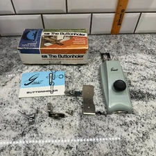 Vintage Griest Buttonholer Automatic Buttonhole Stitch With Attachments in Box