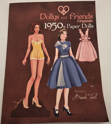 Dollys and Friends 1950s Paper Dolls Book Basak Tinli Uncut Vintage Style