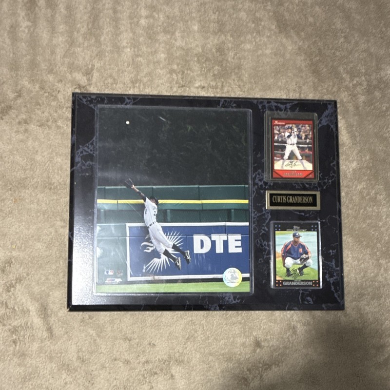 Curtis Granderson Detroit Tigers Baseball Plaque Display w/ Photo & Cards