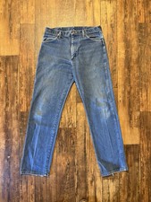 Vintage Wrangler 13MWZ Cowboy Cut Faded Denim Tag 34x34 Fits 33x32 Made in USA
