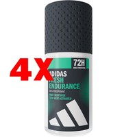4 X Adidas Deodorant Roll-On Fresh Endurance 50 Ml