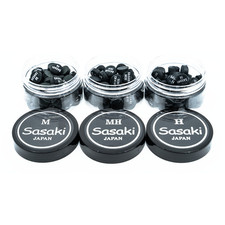 Sasaki 6 Layer Round Cue Tip M MH H 50pcs Carom 3 Cushion