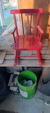 Kids Red Rocking Chair Wooden Rocker