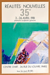 Shafik ABBOUD — Shafik ABBOUD Réalités Nouvelles 35e éd. Affiche originale exposition Paris 1981 — vue 1 sur 5
