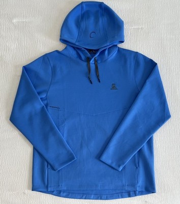 Zero Restriction TKO Golf Hoodie Men's L Blue Performance Stretch Logo Softshell
