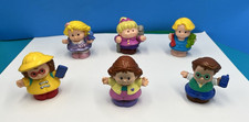 Fisher-Price Little People Random Figures Lot Of 6, Hiker, Frog, Rain coat etc
