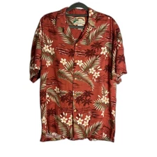 Paradise Found Honolulu Hawaii Mens M Button Front Shirt Vtg Aloha Beach USA