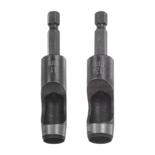 Leather Hollow Punch Set 1/4 Hex Shank, 11mm 12mm Dia Rotary Hole Punches