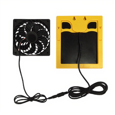 120 mm solarbetriebener Ventilator für Hühnerkäfig Hundehütte und Pflanzenge