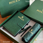 Bid ROLEX Green Gift Set Notebook Ballpoint Pen Folding Umbrella-Luxury Gift Box — photo 2