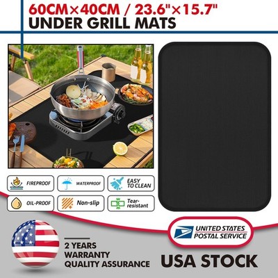 24''x16'' Fire Oil proof Mat for under Grill Outdoor Tabletop Heat Resistant Mat