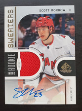 2024-25 SP Game Used Scott Morrow Inked Rookie Sweaters Auto 64/99 Hurricanes