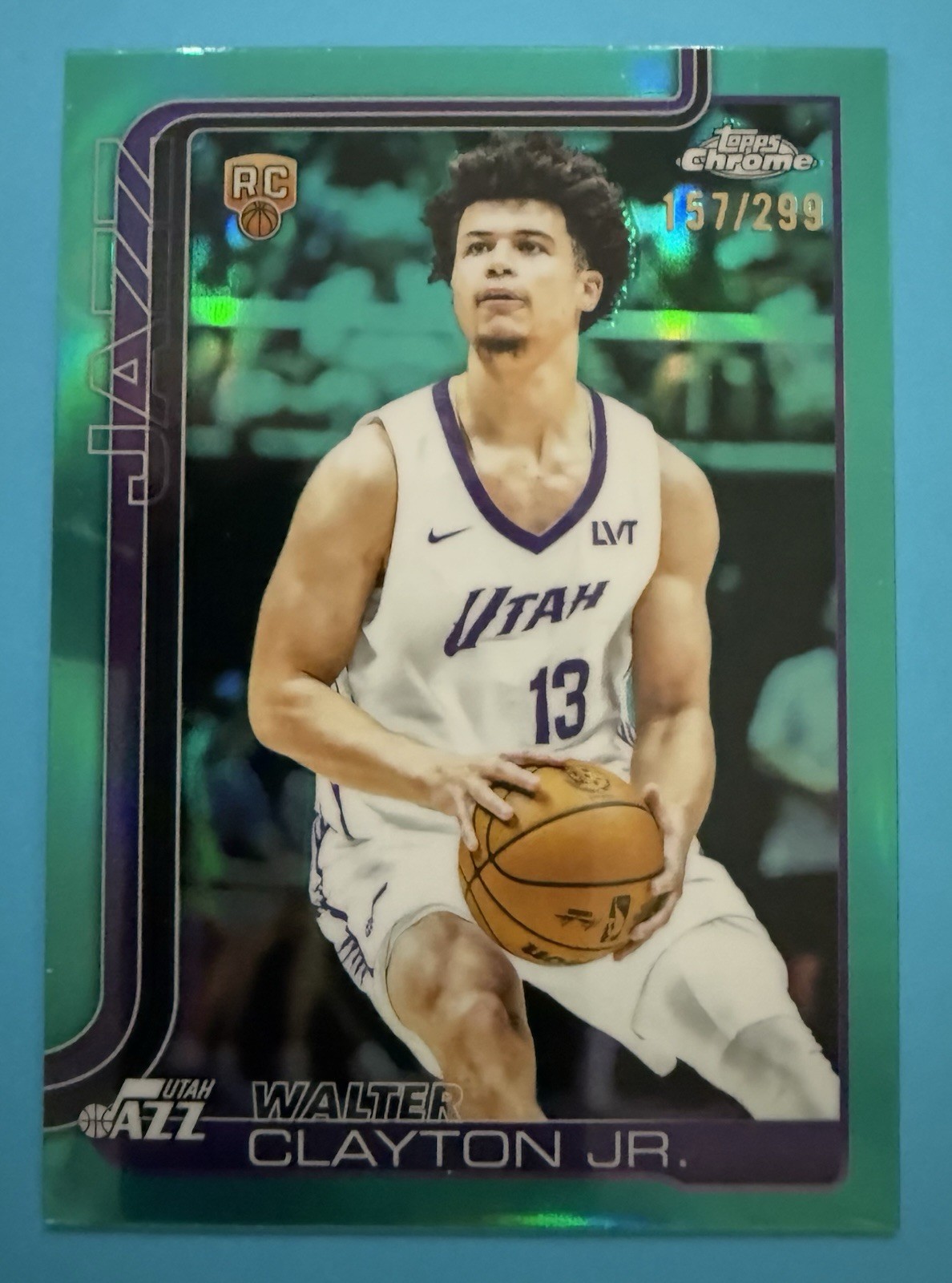 2025-26 Topps Chrome Basketball Teal Walter Clayton Jr 157/299 Utah Jazz #268
