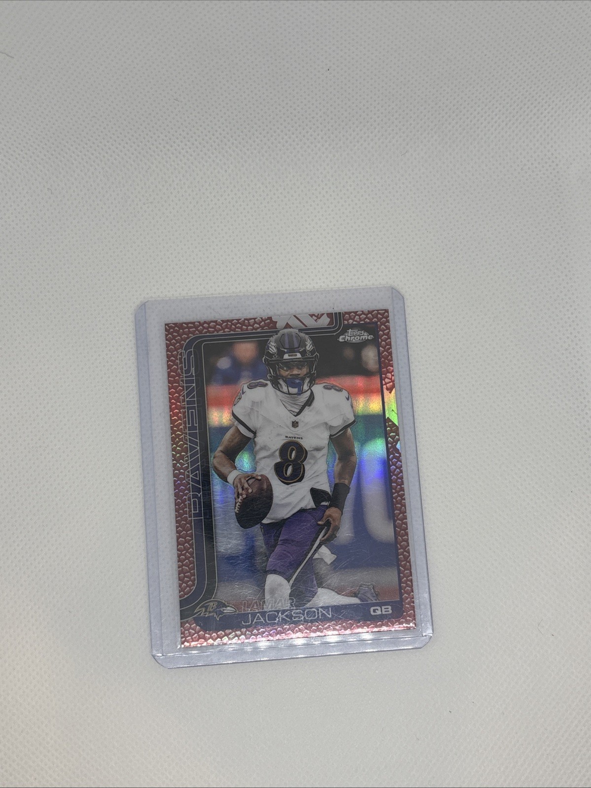 2025 Topps Chrome - Lamar Jackson #24 Leather Refractor