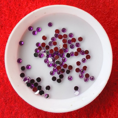 100 Strass/Glitzer/Schmucksteine, No Hotfix, Fb. (7/1) Violett, SS10 2,8-3 mm