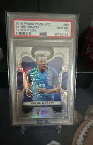 2018 Panini Prizm World Cup - Kylian Mbappe #80 Silver Prizm PSA 10 Gem Mint