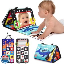 URMYWO Tummy Time Toy - Black and White High Contrast Baby Toys for Newborn -