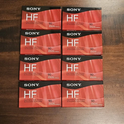 NEW Sony HF90 Blank Cassette Tapes Type 90 Minutes Hi-Fi Recording HF90 Lot Of 8