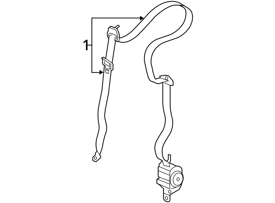 Cinturón de seguridad delantero cubo asiento pasajero retractor se adapta 04-09 DURANGO 1539663 Foto 4 de 4
