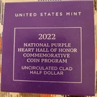 National Purple Heart Hall of Honor 2022 Uncirculated Half (D)