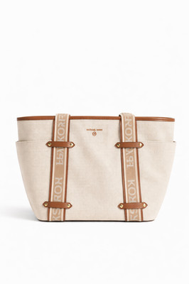 Michael Kors Maeve Convertible Open Tote Tote Bag Canvas New 10/10 24h Delivery