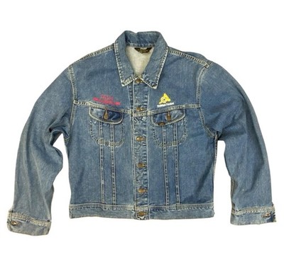 RARE VTG 1994 MIDTFYNS FESTIVAL DENMARK LEE RIDERS BLUE DENIM CREW JACKET UK XL