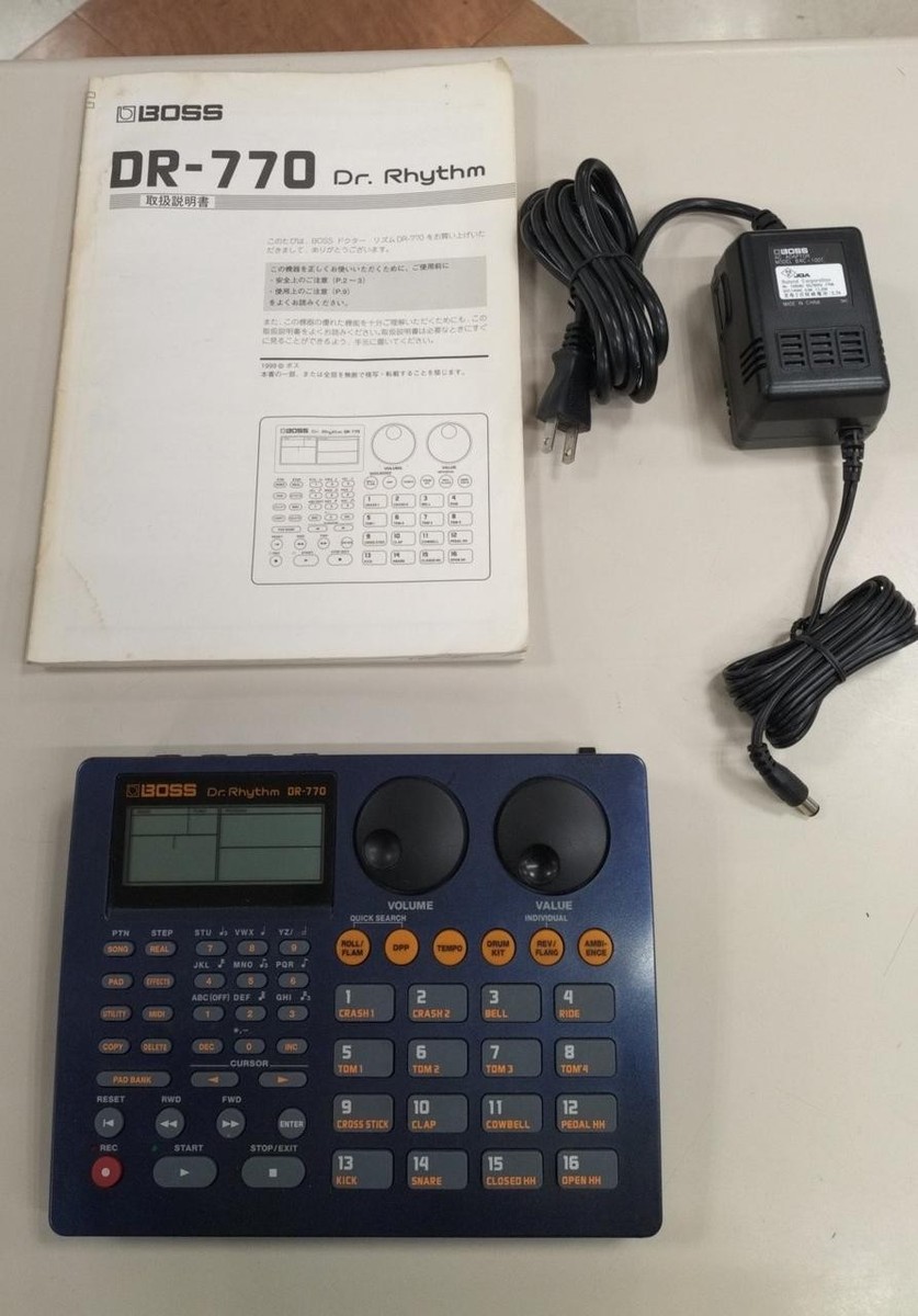 BOSS DR 770 Drum Machine Rhythm Composer Working Excellent Japan