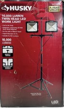 Husky 10000 Lumen Twin Head LED Work Light On Tripod Model 1003 989 701