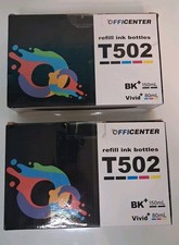 T502 Ink Refill Bottles For Ecotank - 2 Boxes - 10 Bottles Total