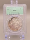 1881-S Morgan Silver Dollar $1 - PCGS MS 64