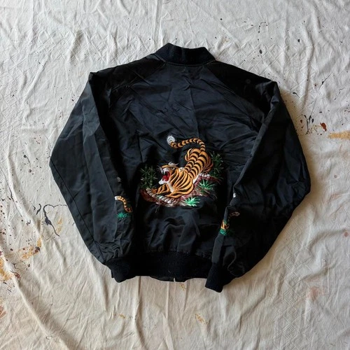 Vintage 80s US Military Japanese Tiger Souvenir Jacket Size L - product listing photo